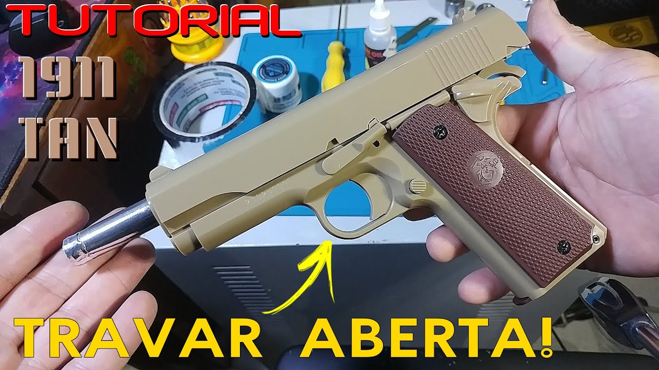 Tutorial de Como Desmontar e Travar Aberta 1911 Para Fazer Lubrificação da Cor Tan Lançamento