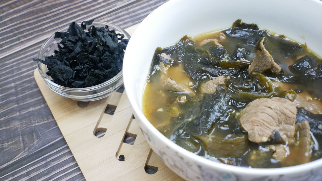 沒有參加考試也能喝！韓式海帶湯！ I Korean seaweed soup I 미역국