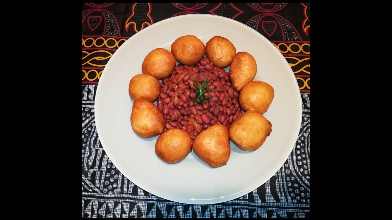 Beignets farine, haricots rouges à la camerounaise