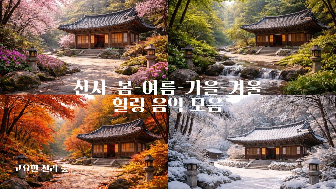 사계절 산사음악 모음Four Seasons Temple Music Collection #고요한진리숲 
