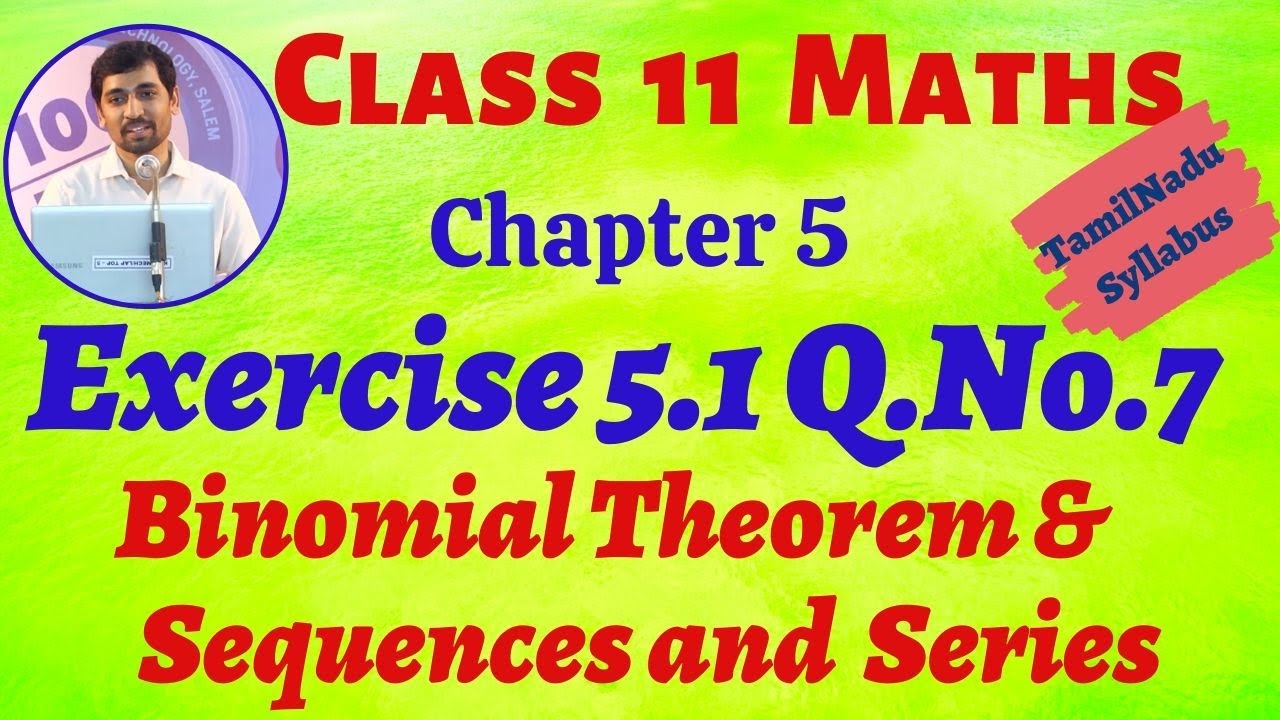 11th Maths Exercise 5.1 Q.No.71 Binomial Theorem, Sequences And Series TN New Syllabus AlexMaths