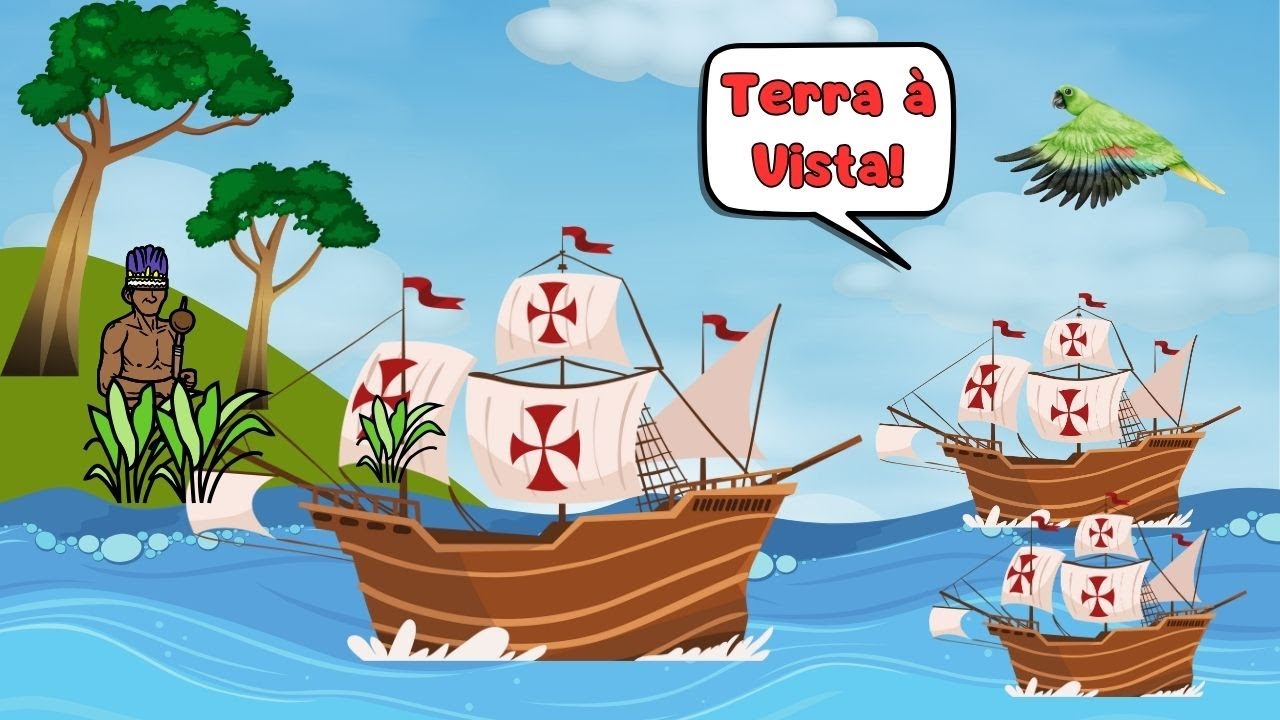 Descobrimento do Brasil para Educação Infantil | Historinha Educativa para Criança | Vídeo Aula