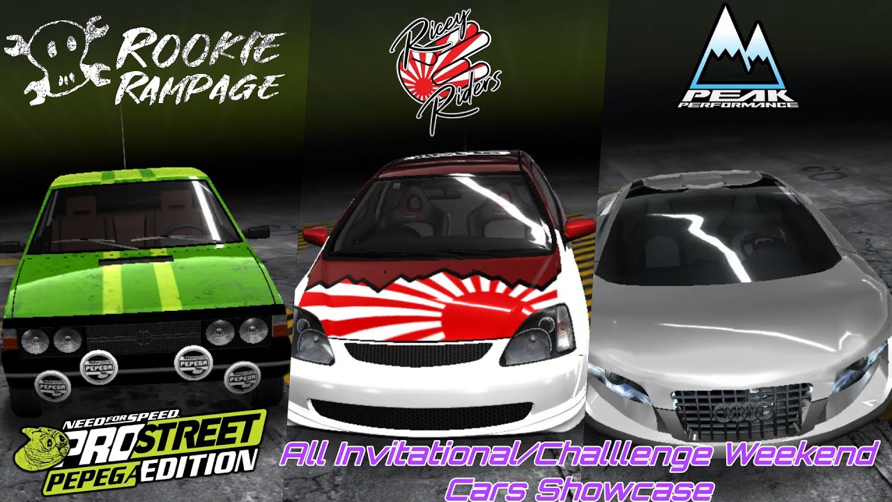 Need for Speed ProStreet Pepega Edition: All Invitational/Challenge Weekend Cars Showcase