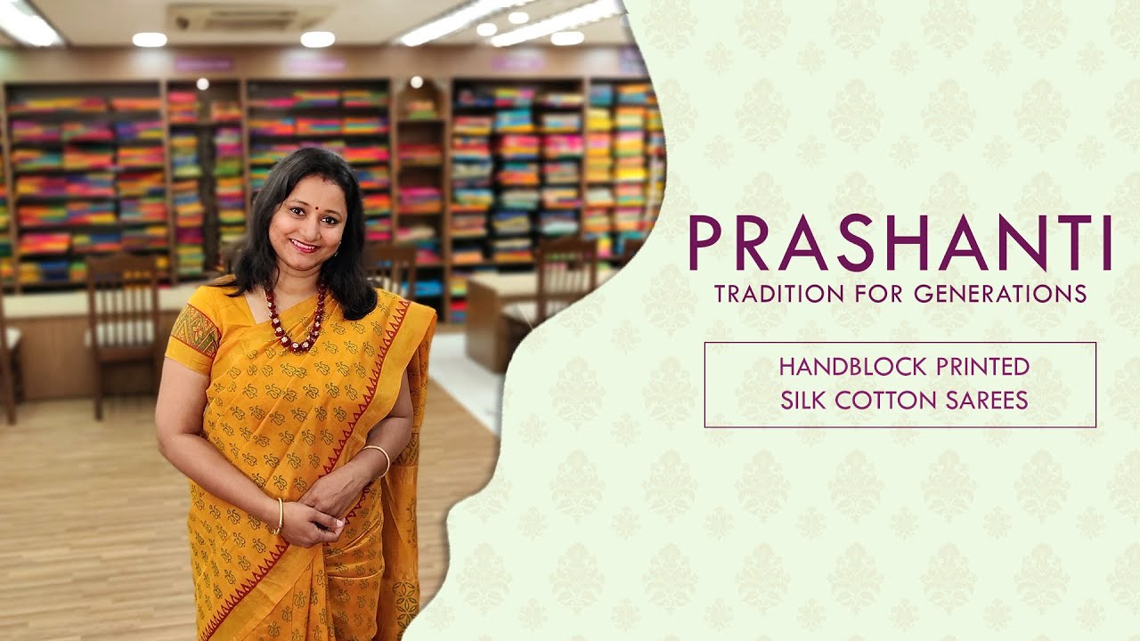 Handblock Printed Silk Cotton Sarees | Rs. 2800 to Rs. 3500/- | Kalamkari Applique Sarees
