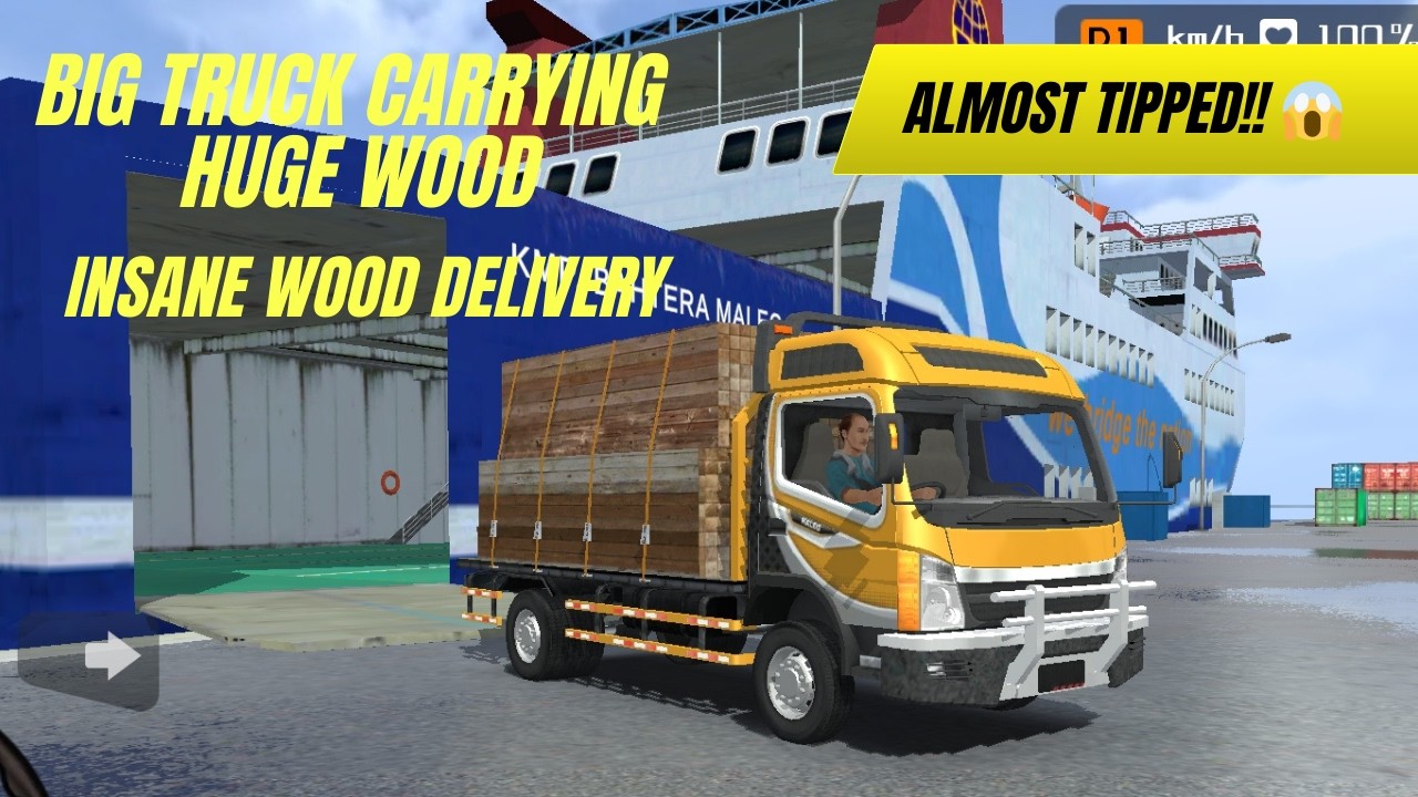 Heavy Wood Transport Mission | Indonesia Road Truck Driving Gameplay