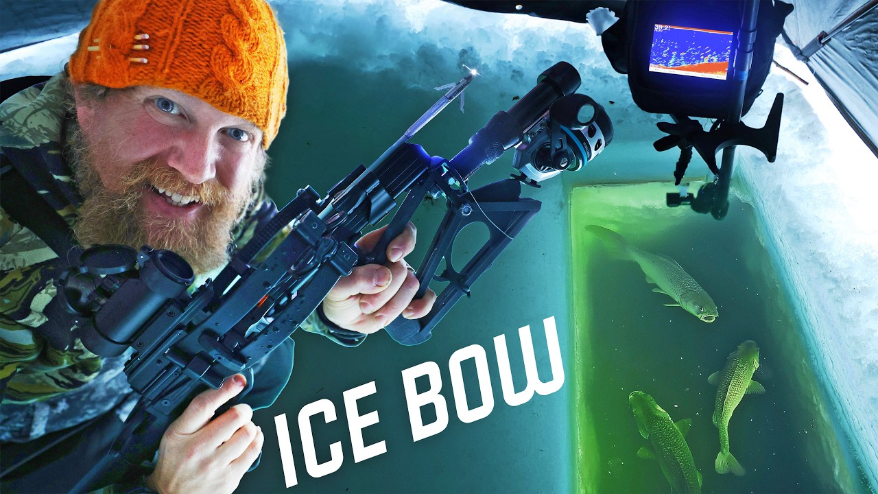 Crossbow Ice Fishing with 3D Printed Modifications