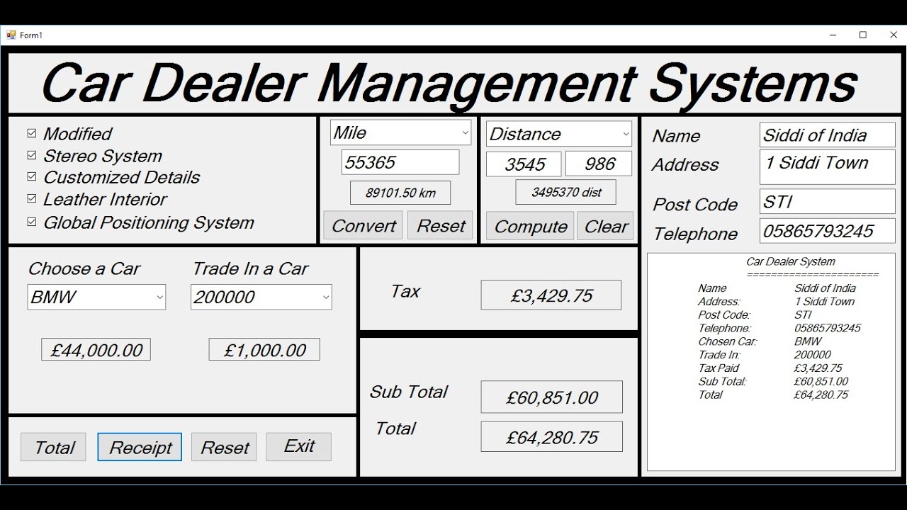 How to Create Car Dealer Management Systems in Visual Basic.Net - Full Tutorial