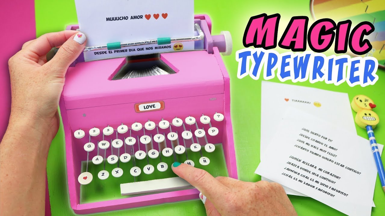 MAGIC TYPEWRITER MACHINE - WRITER WITH MAGIC - DIY GIFT ❤️ | aPasos Crafts DIY