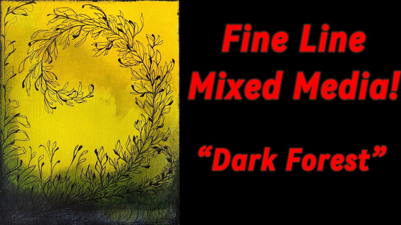 Mixed Media Demo With Fine Line! #artdemo #mixedmedia #abstractart #lineart