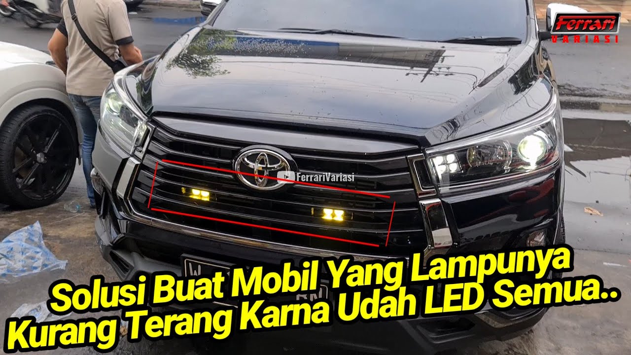 FOGLAMP UNIVERSAL MINI PROJIE TERPASANG DI INNOVA VENTURER | FERRARI VARIASI SURABAYA