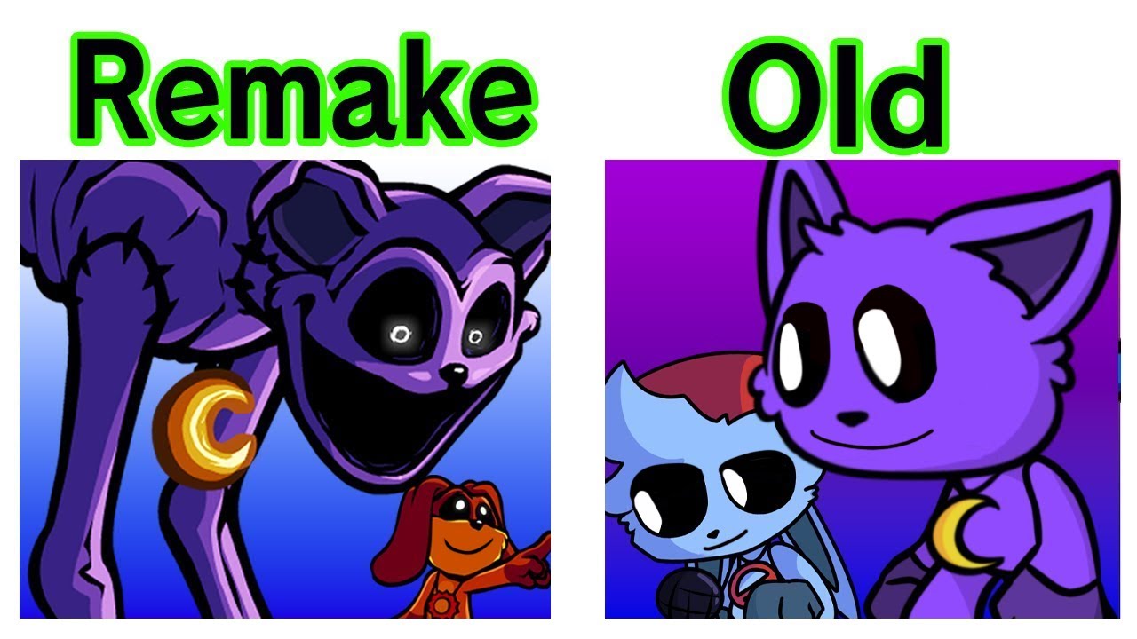 Old Vs Remaster | FNF Sleep Well (from Poppy Playtime: Chapter 3 - Catnap)