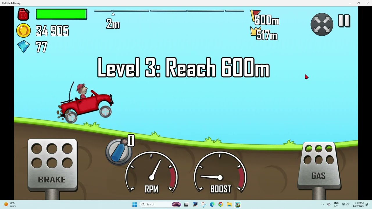 Hill climb racing game is a little bit hard. #hillclimbracing