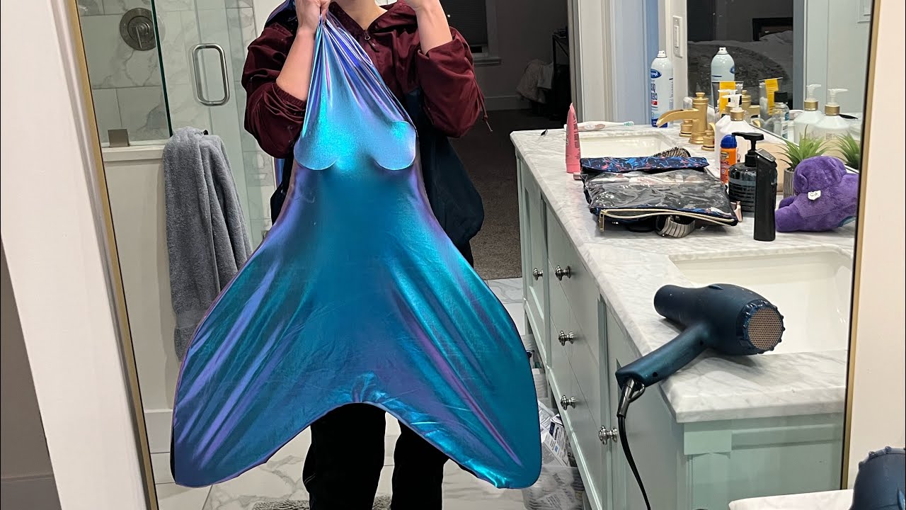 DIY Mermaid Tail Skin *NO SEWING MACHINE OR TAPE MEASURE NECESSARY*