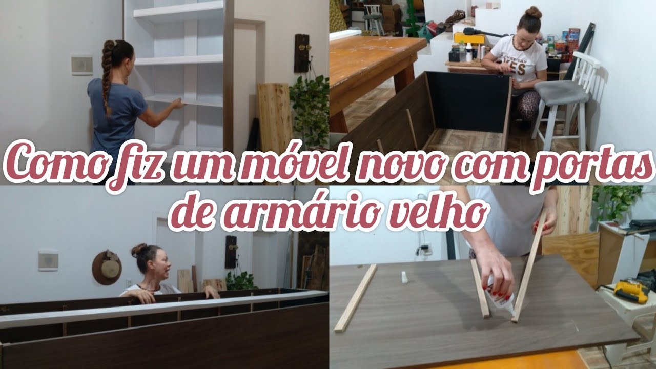 Como fiz um móvel novo com portas velhas!!!! Surpresa com o resultado😲