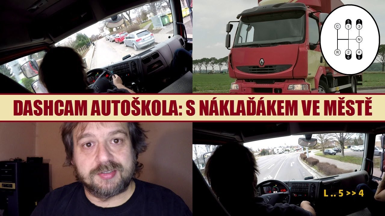 Autoškola s náklaďákem - snažím se to nezvorat #pov #dashcam #renault