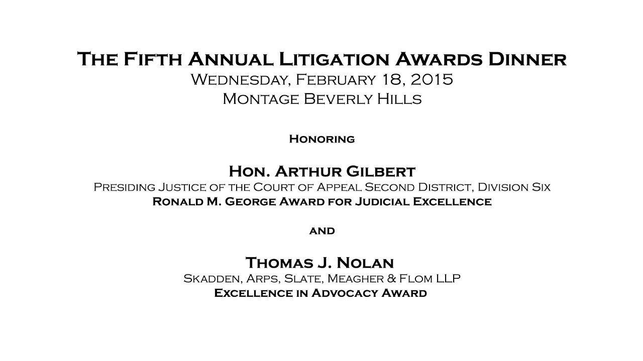 Fifth Annual Litigation Awards Dinner