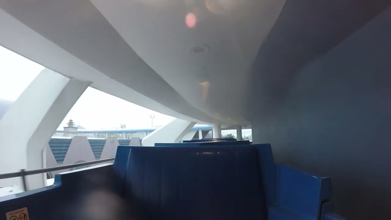 Tomorrowland Transit Authority Peoplemover During Heavy RAIN