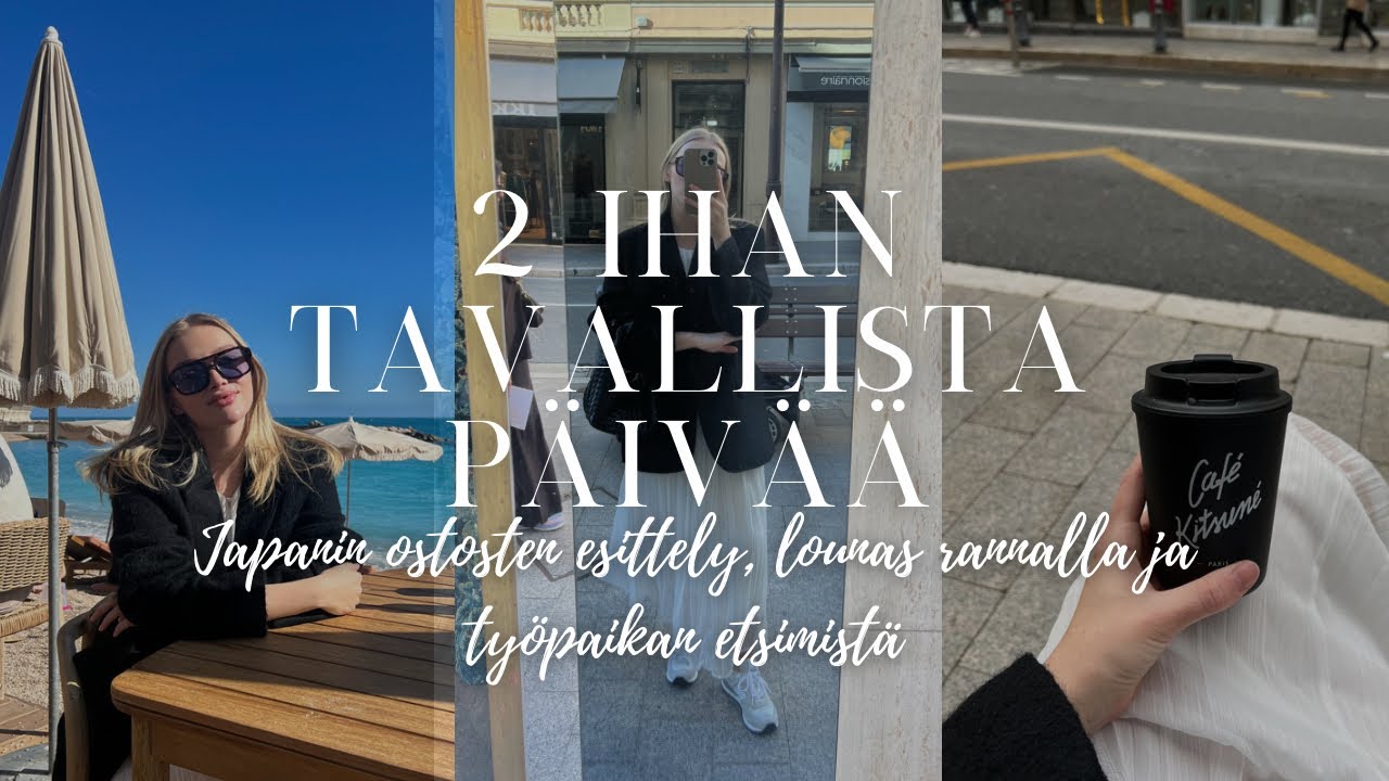 2 tavallista päivää Monacossa | Japanin ostosten esittely, lounas rannalla ja työpaikan etsimistä.