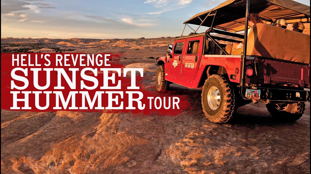 Sunset Hummer Tour on Moab's Hells Revenge Trail