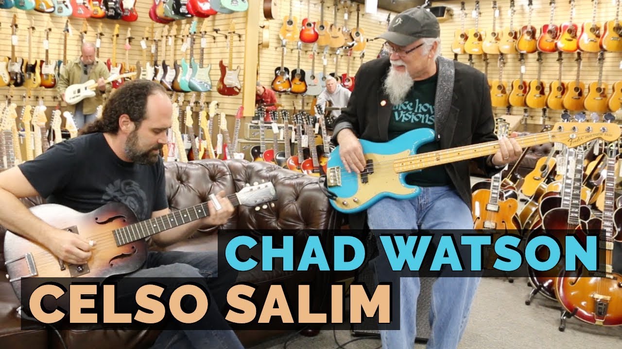 Celso Salim and Chad Watson on Bass here at Norman's Rare Guitars