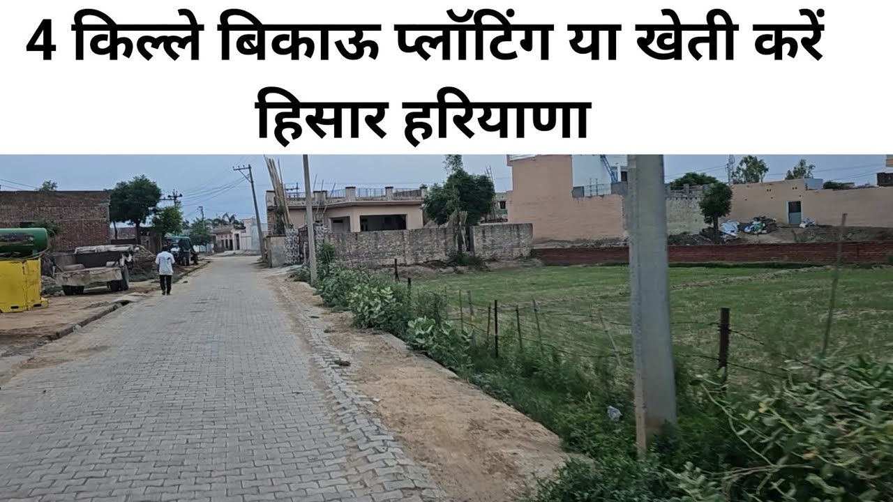4 किल्ले बिकाऊ प्लाटिंग या खेती करें हिसार हरियाणा आबादी के लगती गज़ब लोकेशन जमीन मीठा पानी