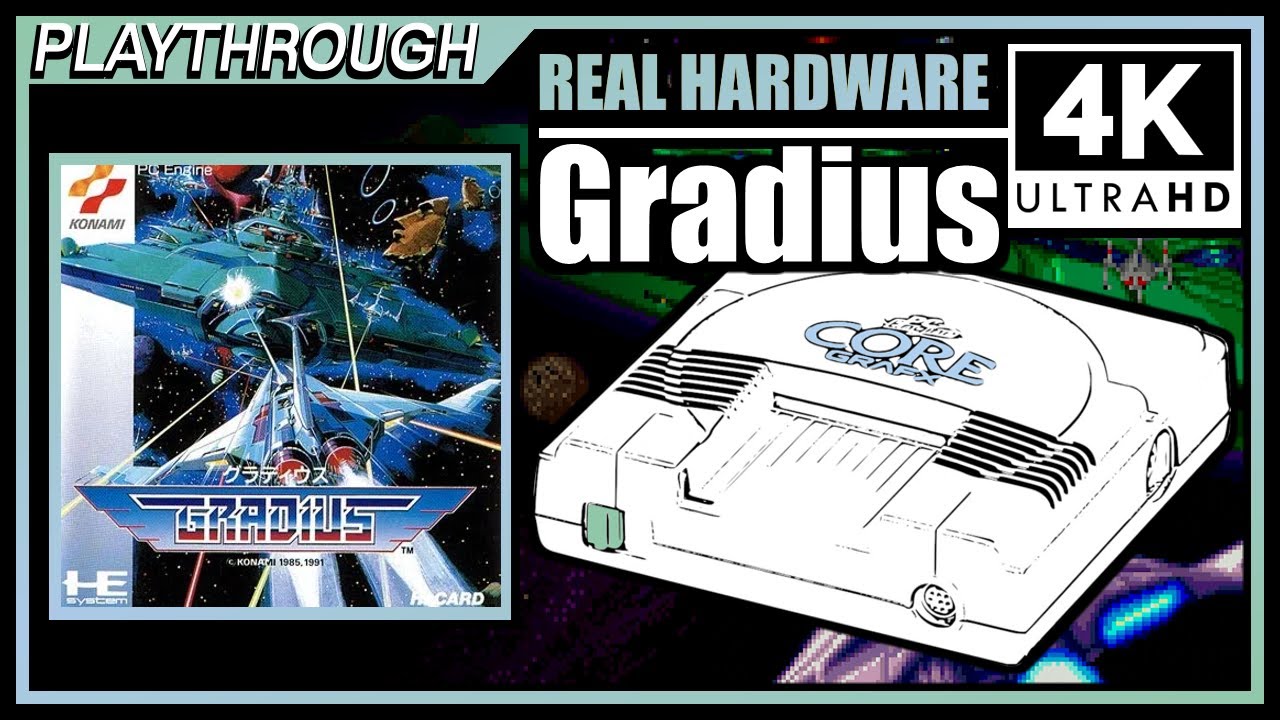 Gradius (1991) | Wranker 4K PC Engine Real Hardware Playthrough | Retrotink 4K