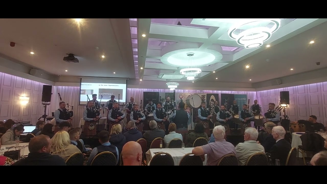Shotts and Dykehead Pipe Band.  First Performance.  Kids with Cancer Charity Event 2022.
