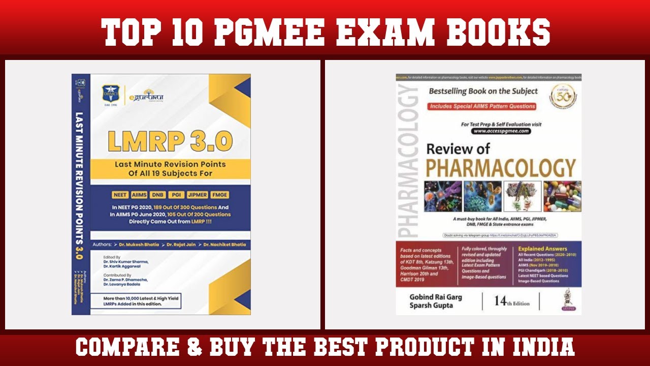 Top 10 PGMEE Exam Books to buy in India 2021 | Price & Review