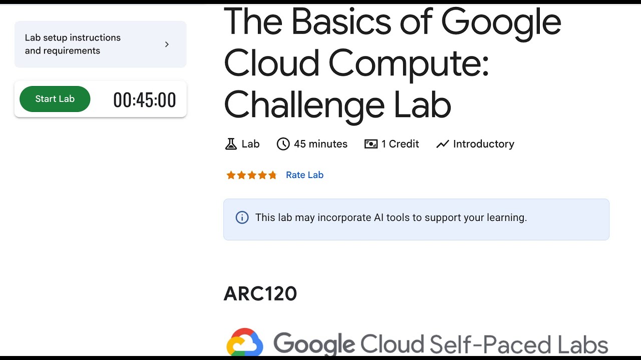 ARC120 - The Basics of Google Cloud Compute: Challenge Lab | Google Cloud Qwiklabs 2025