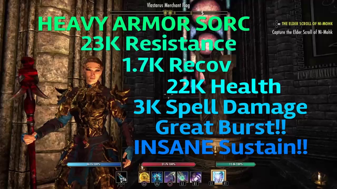 ESO: FATE - Magicka Sorcerer HEAVY ARMOR PvP Build for Morrowind (Clockwork City)