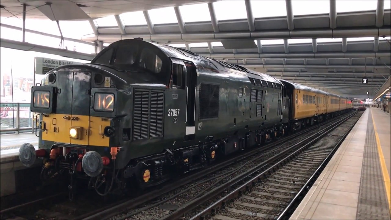 Colas Rail Class 37's on Network Rail Test Train at London Blackfriars *HD*
