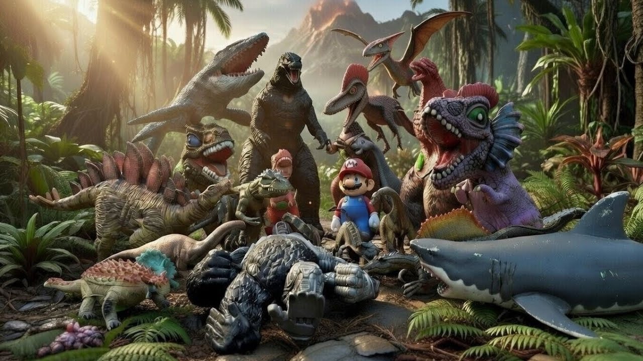 Dinosaurus Jurassic World Dominion: T-rex/Mosasaurus/ Brachiosaurus/ King Kong/Godzilla/Spinosaurus