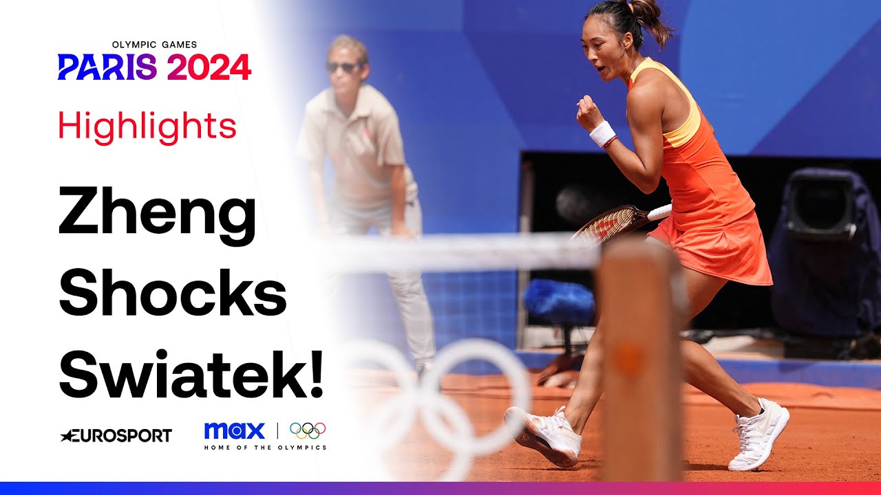 Zheng defeats Swiatek to become first Chinese tennis player to reach an Olympic FINAL 🇨🇳 #Paris2024