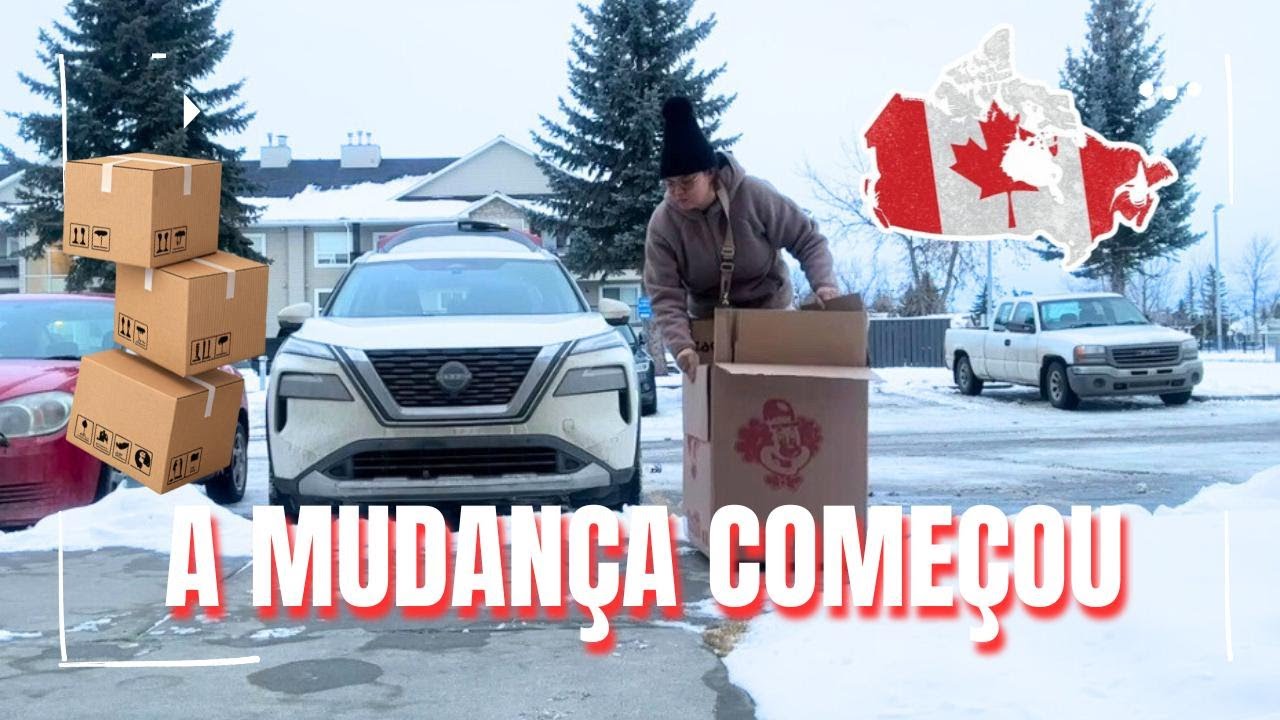 Nossa mudança começou no Inverno Canadense | Montando as caixas e organização.