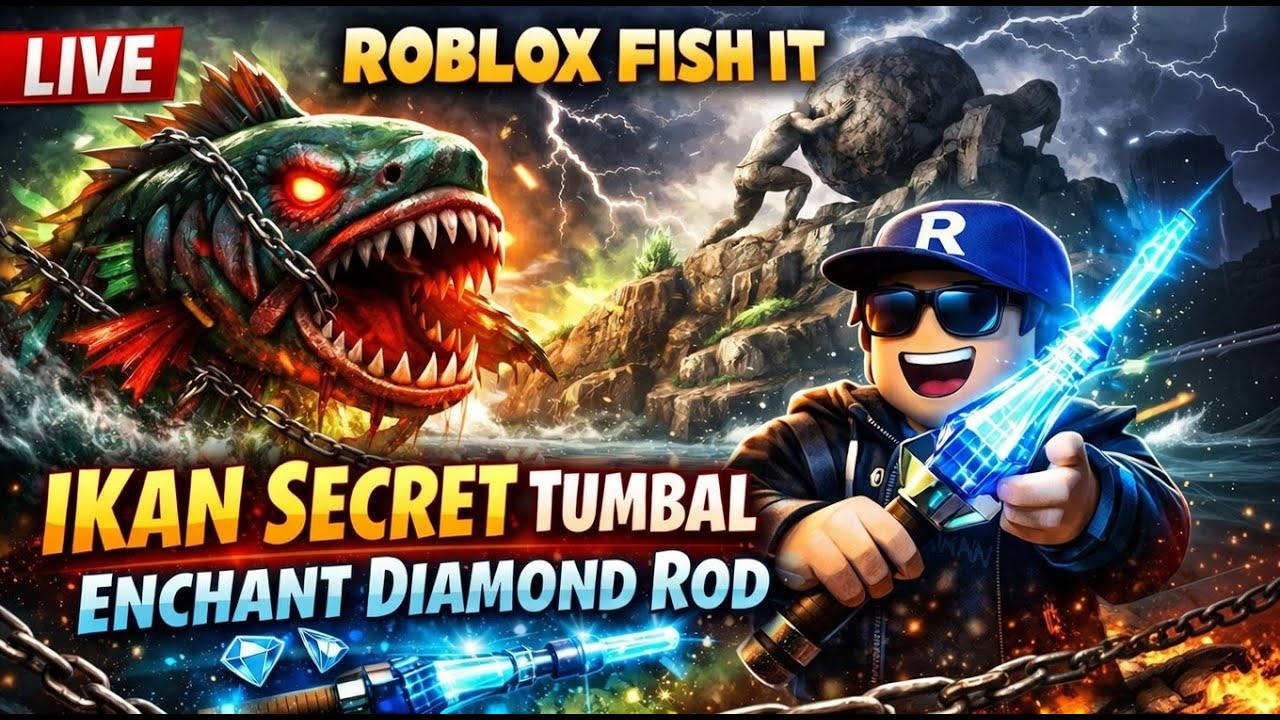 LIVE Roblox Fish It 🎣 Misi Ikan Secret! Tumbal Enchant Diamond Rod di Sisyphus Statue