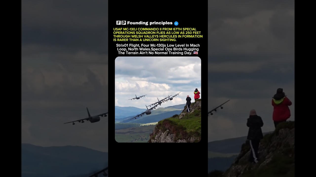 4 USAF Hercules Hit Mach Loop Like Dragons 🐉#soldier #USA #USAF #USArmy #Military