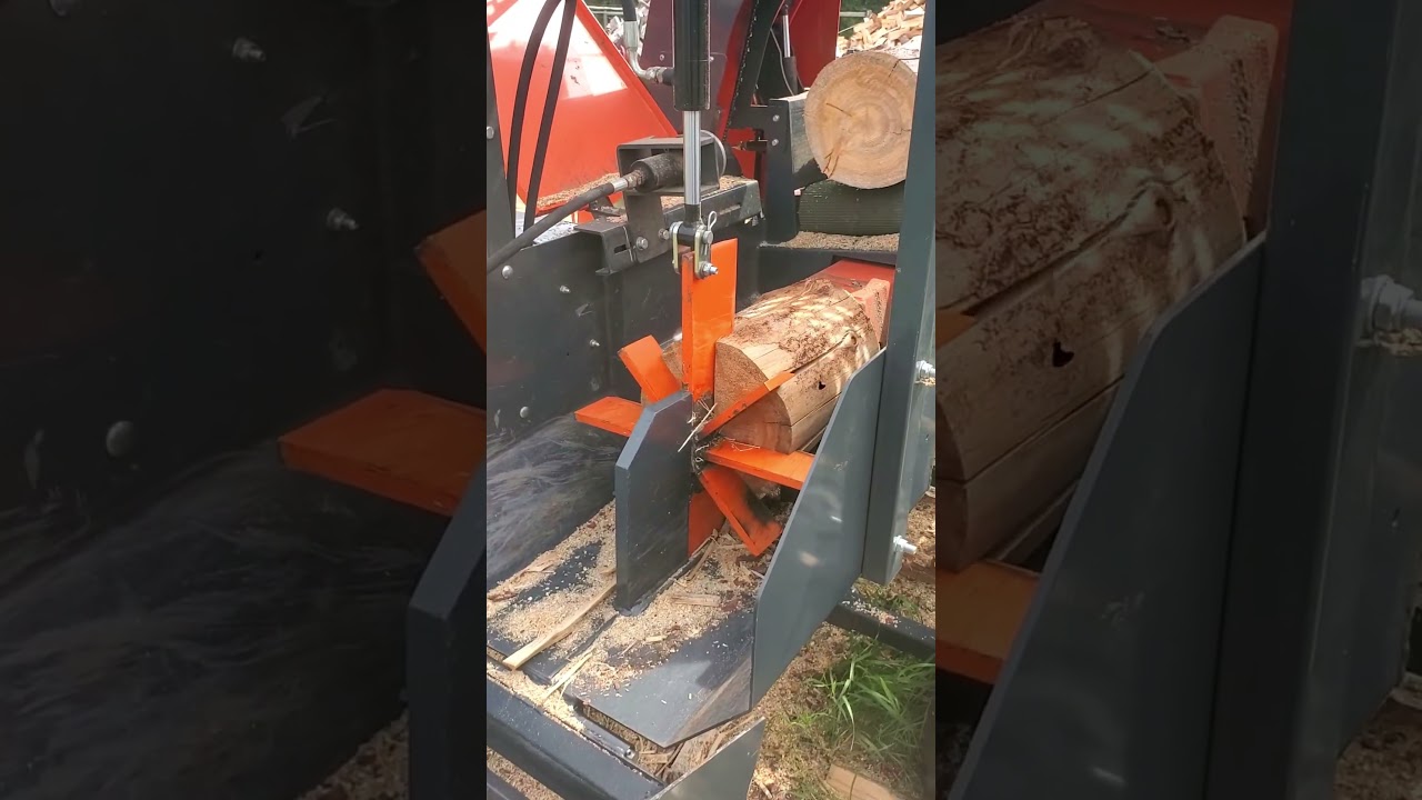 Fastest Firewood Processor #Chainsaw #Firewood #Splitter #Woodworking #Shorts
