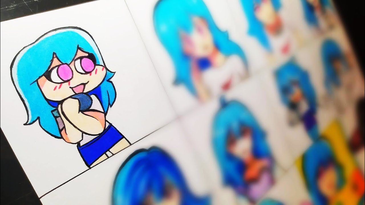 DRAWING SKY In Different Style | Friday Night Funkin