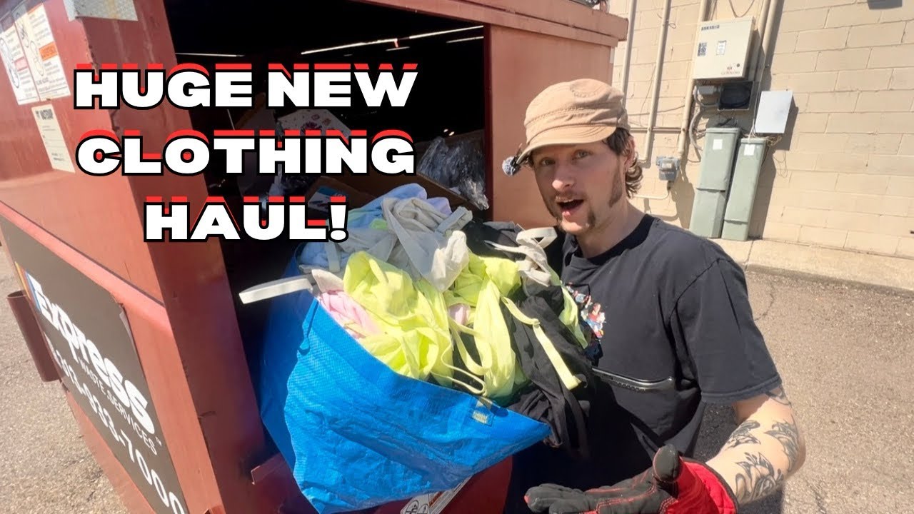 Huge Score Of Brand New Clothes Found Dumpster Diving!