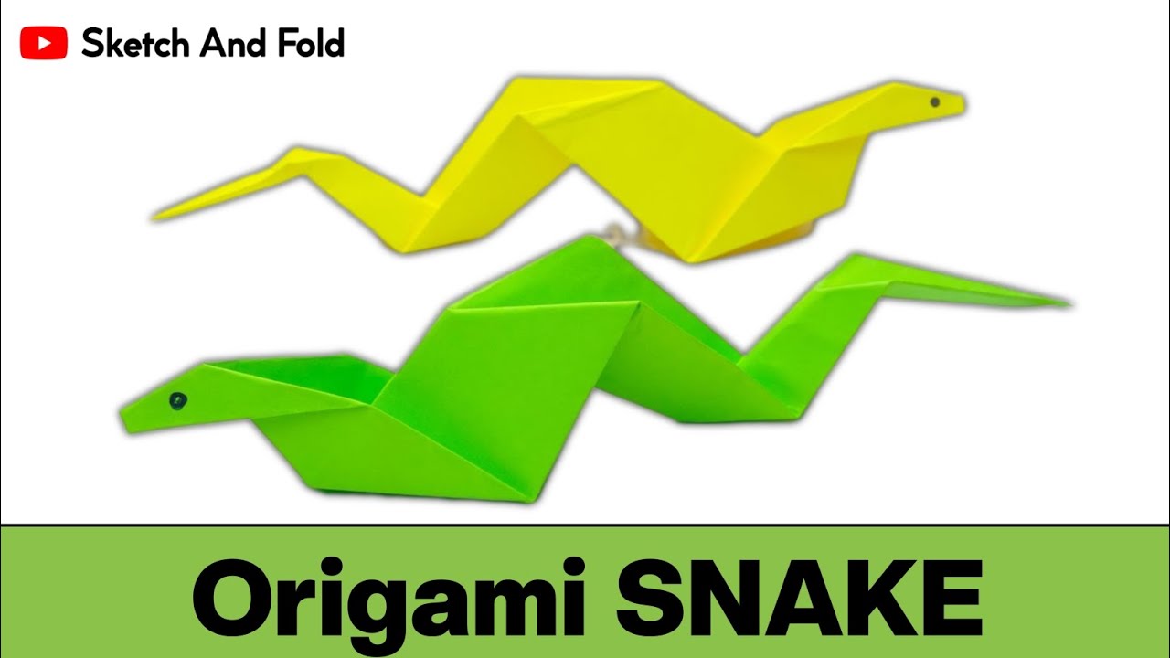 How To Make Origami Snake | Easy Origami Snake | Sketch And Fold