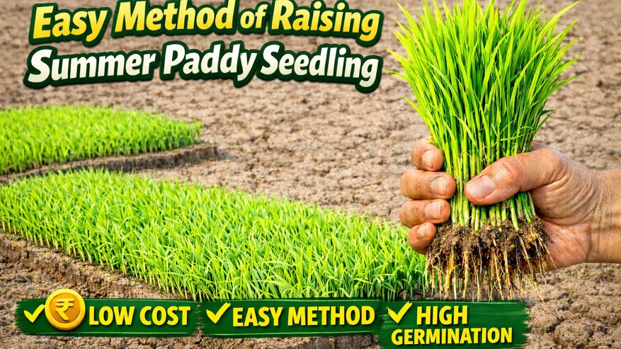 Quick & Easy Method of Raising Summer Paddy seedling 