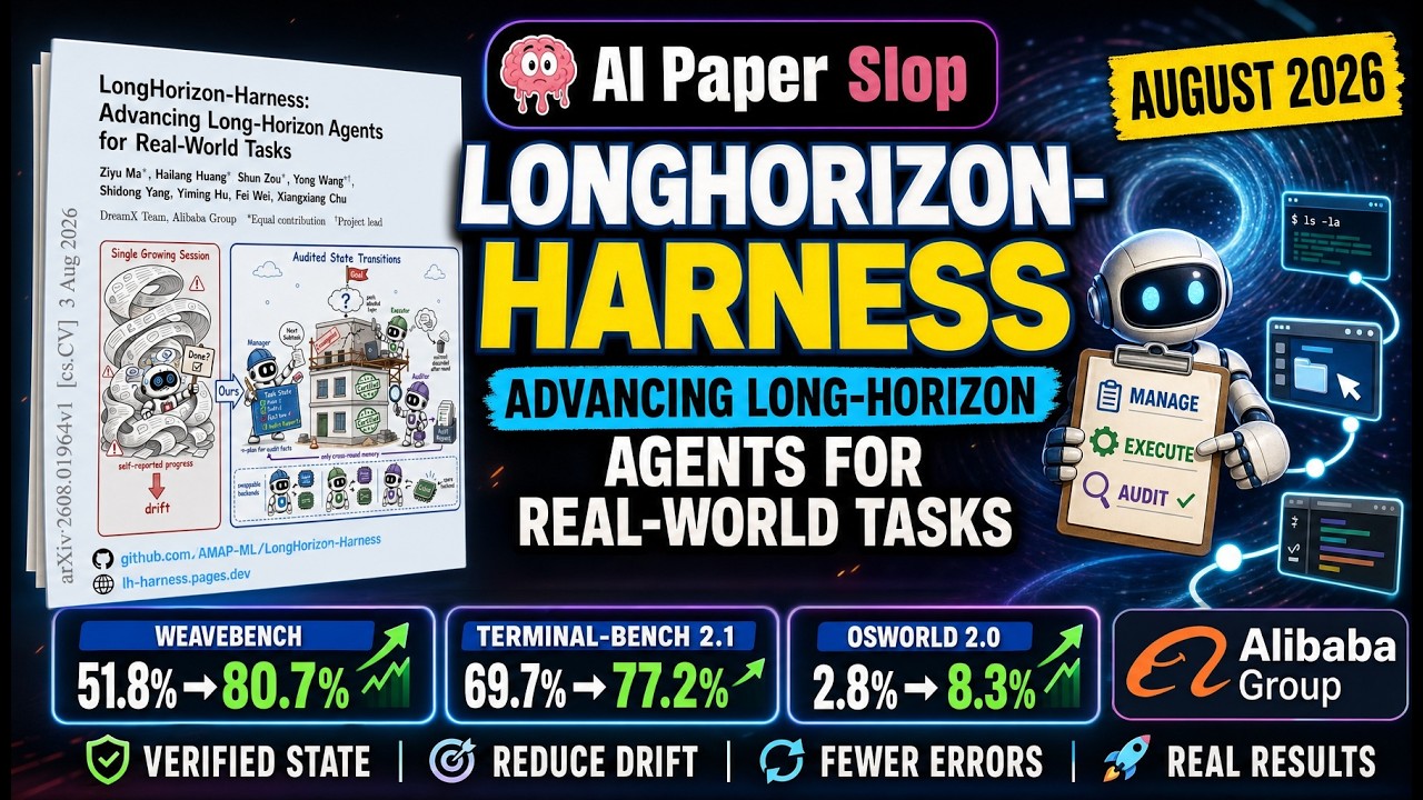 LongHorizon-Harness: продвижение долгосрочных агентов для реальных задач (авг. 2026)