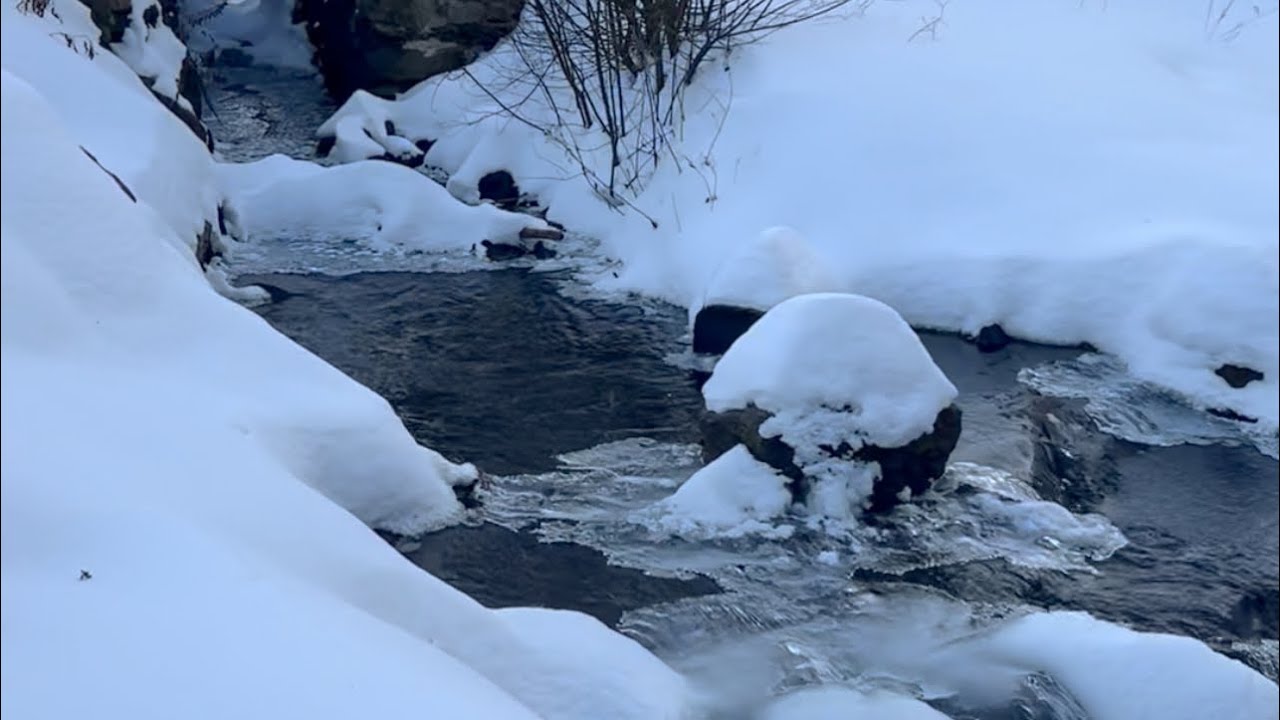 Must see, Beautiful View of snow covered waterfall