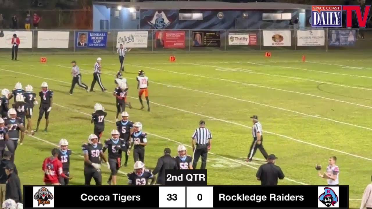 LIVE: Rockledge Raiders Host Cocoa Tigers in Week 11 Showdown Tonight on Space Coast Daily TV
