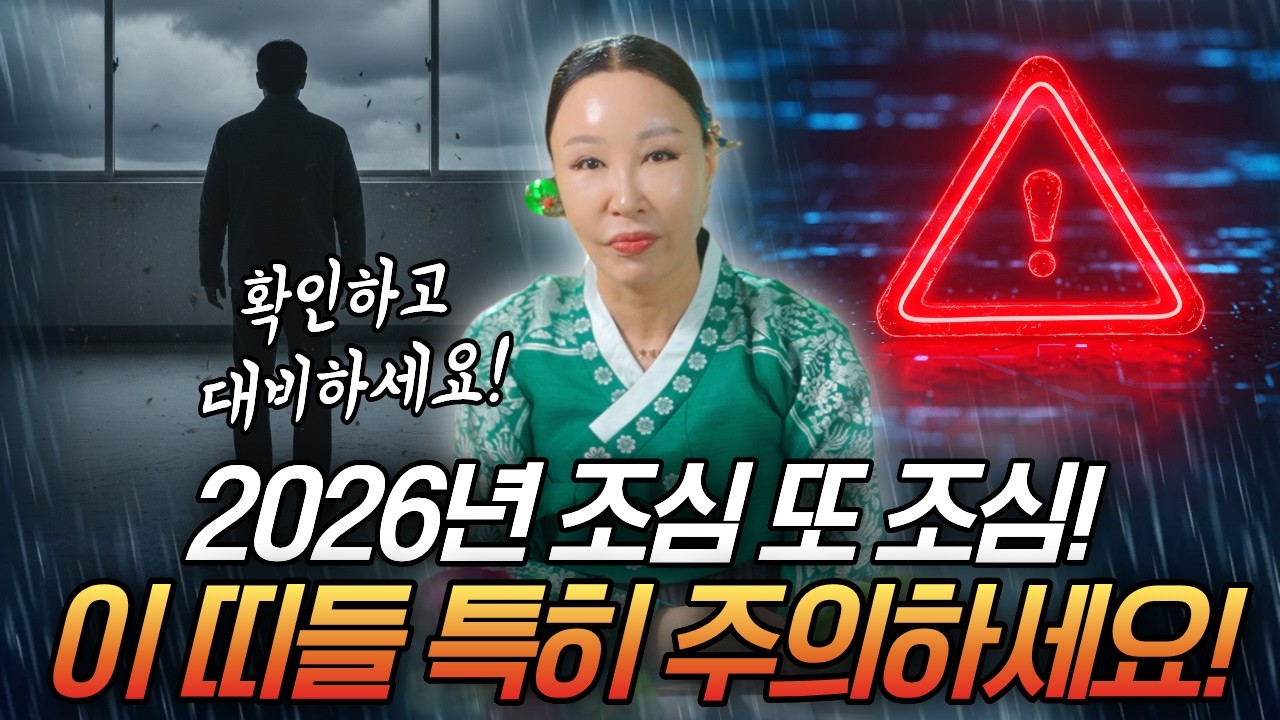 2026년 병오년 시작부터 경고합니다📢 2026년 조심해야 할 띠🔥🔥🔥