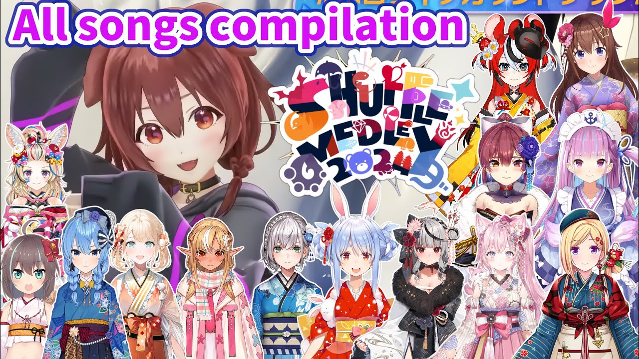 hololive Shuffle Medley 2024 Reactions 【hololive/Eng Sub】