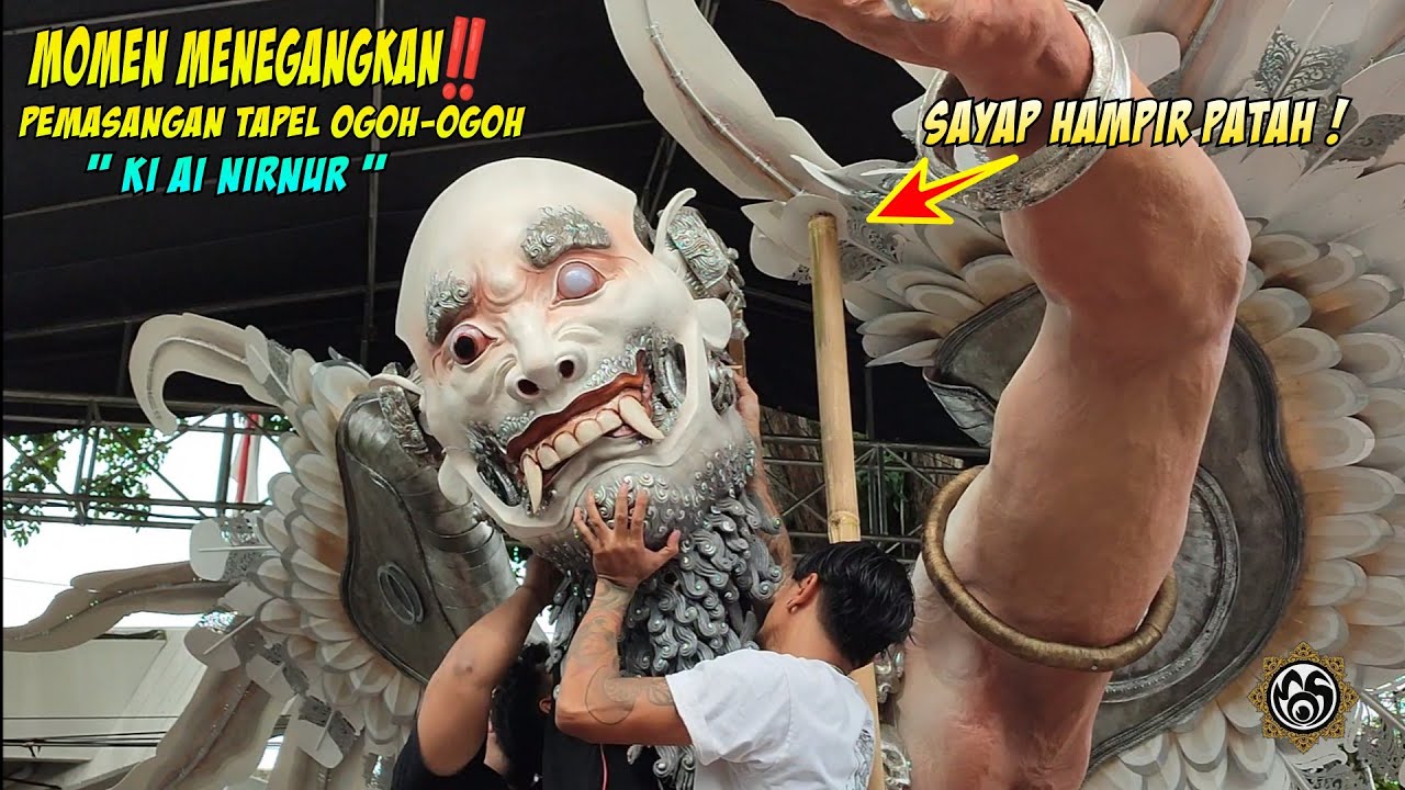 Momen menegangkan Pemasangan Tapel Ogoh-ogoh Br Gemeh Fisnish  #mos_bali
