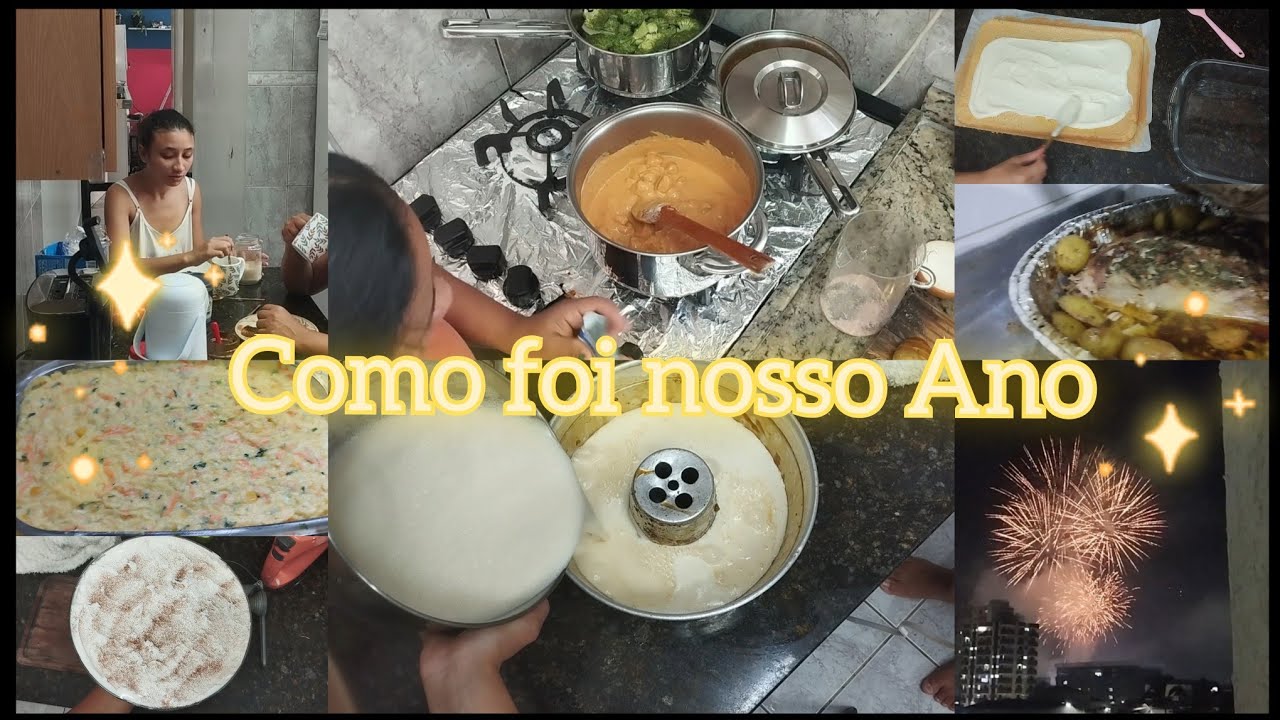 Café da manhã com nós/Fizemos os doces/Nosso último jantar do ano/Fogos lindos 