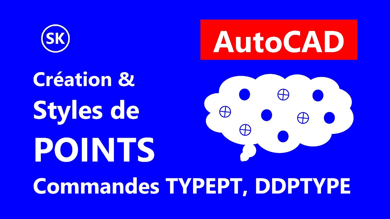 AutoCAD : Création & Styles de POINTS | Rappel de commande | Commandes POINT (PT), TYPEPT & DDPTYPE