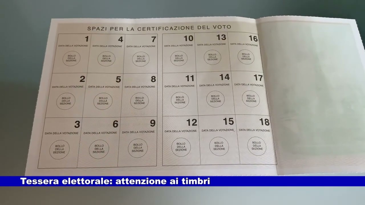 Tessera elettorale: attenzioni ai timbri 21.09.2022